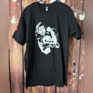 American Apparel Black Nurse Power Tee